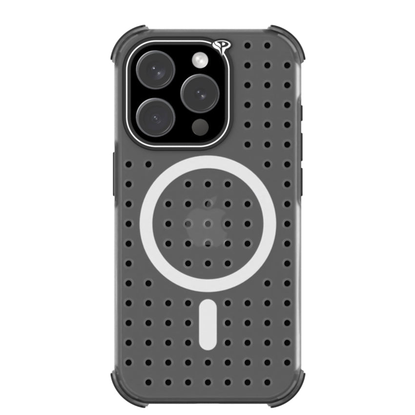 Pinit Mag Case with Pin Pack for iPhone 15 Pro - Dynamic/Clear/Black Bumper/Emoji1