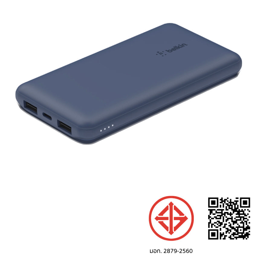 BELKIN Pocket Power 10K 1 Port USB-C PD15W 2 Ports USB-A 12W - Blue