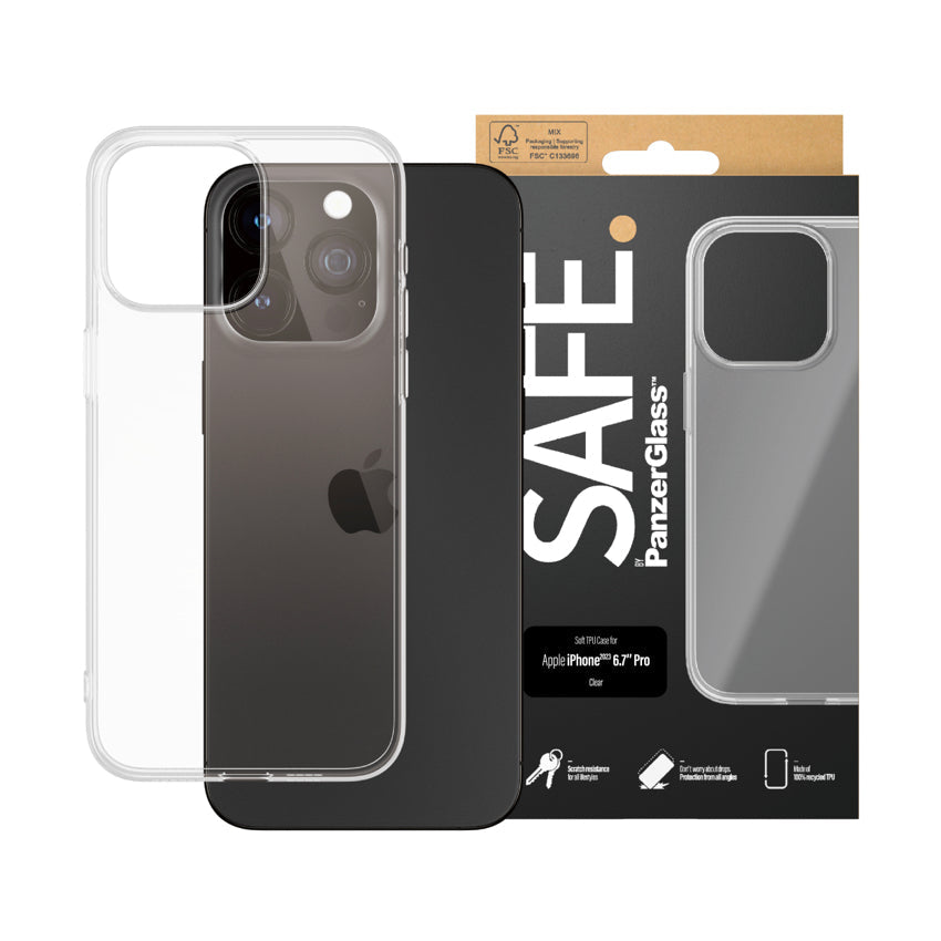SAFE TPU Case for iPhone 15 Pro Max - Clear