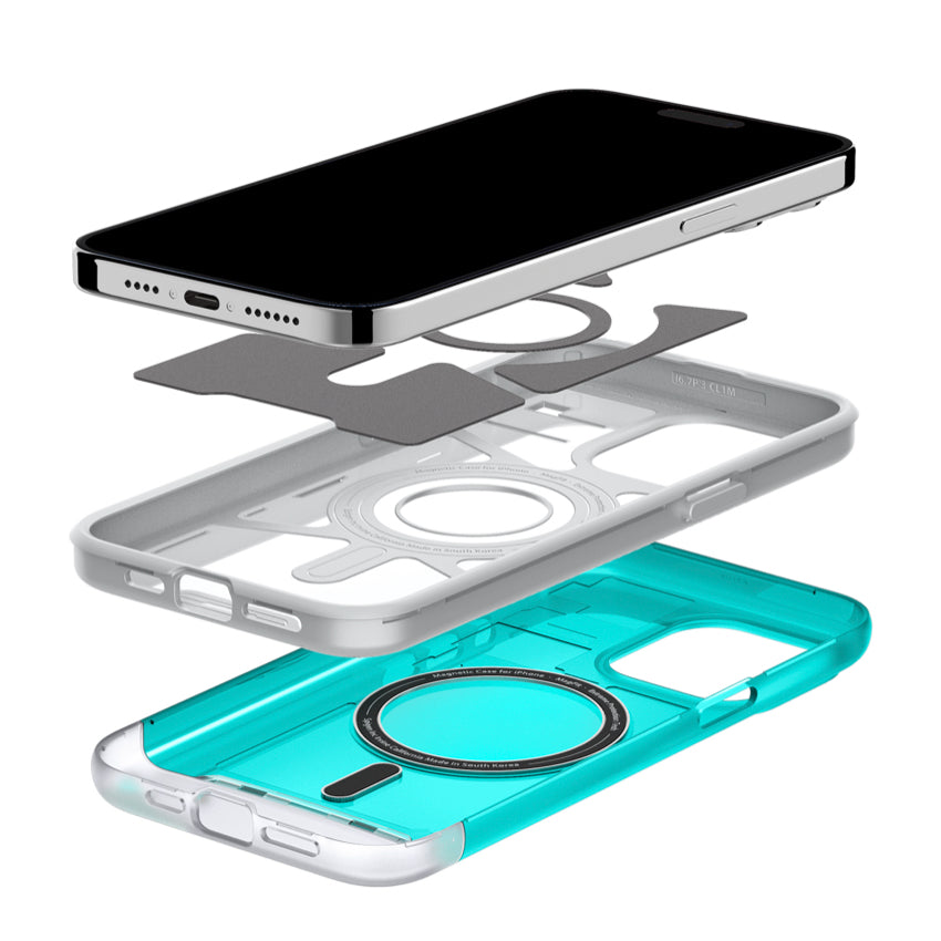 Spigen Classic C1 MagFit for iPhone 15 Pro - Bondi Blue