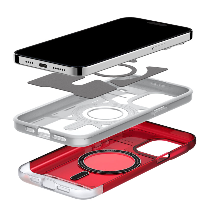 Spigen Classic C1 MagFit for iPhone 15 Pro - Ruby