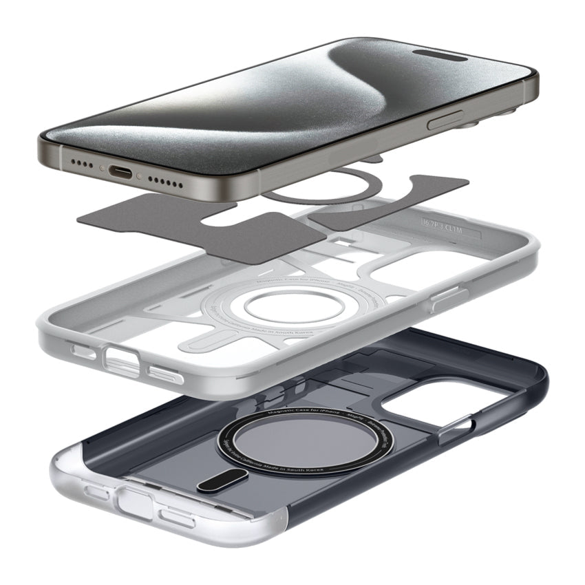 SPIGEN Classic C1 MagFit for iPhone 15 Pro Max - Graphite