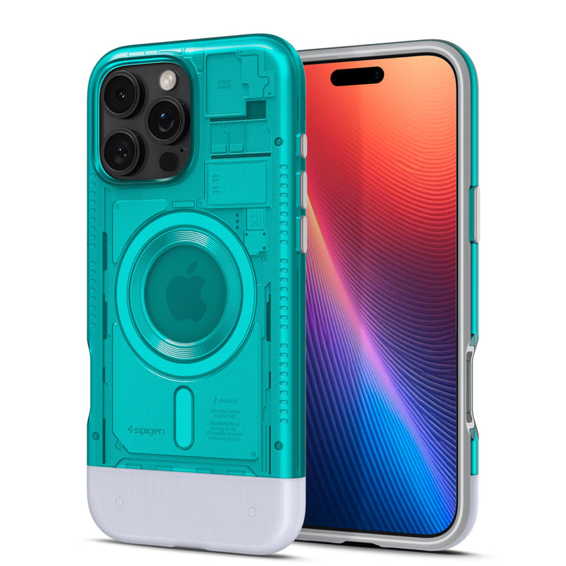 เคส Classic C1 Magfit สำหรับ iPhone 16 Pro สี Bondi Blue รองรับ MagSafe จากแบรนด์ SPIGEN