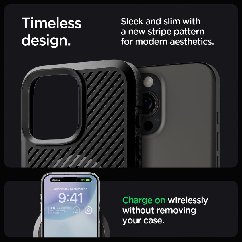 iPhone 16 Pro Case Spigen Core Armor Magfit - Matte Black