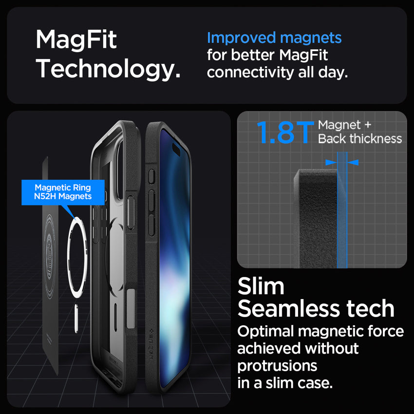 iPhone 16 Pro Case Spigen Core Armor Magfit - Matte Black