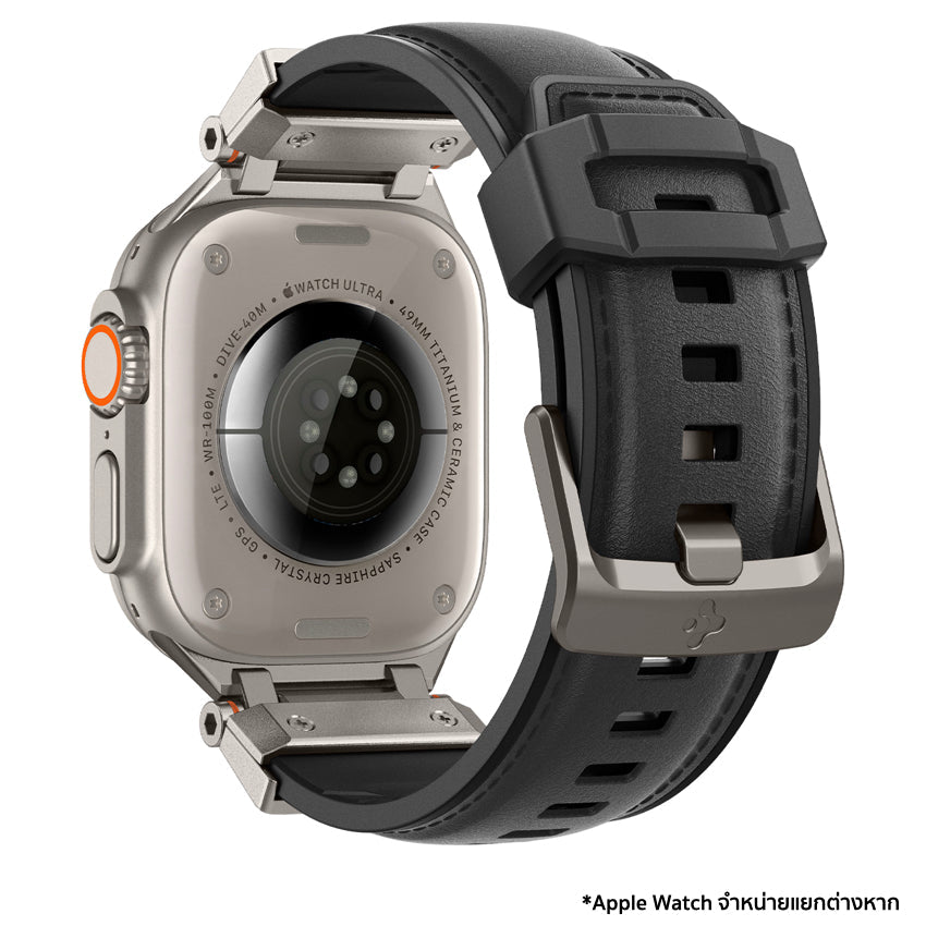 SPIGEN Dura Pro Armor PU Band for Apple Watch [42mm/44mm/45mm/49mm] - Black