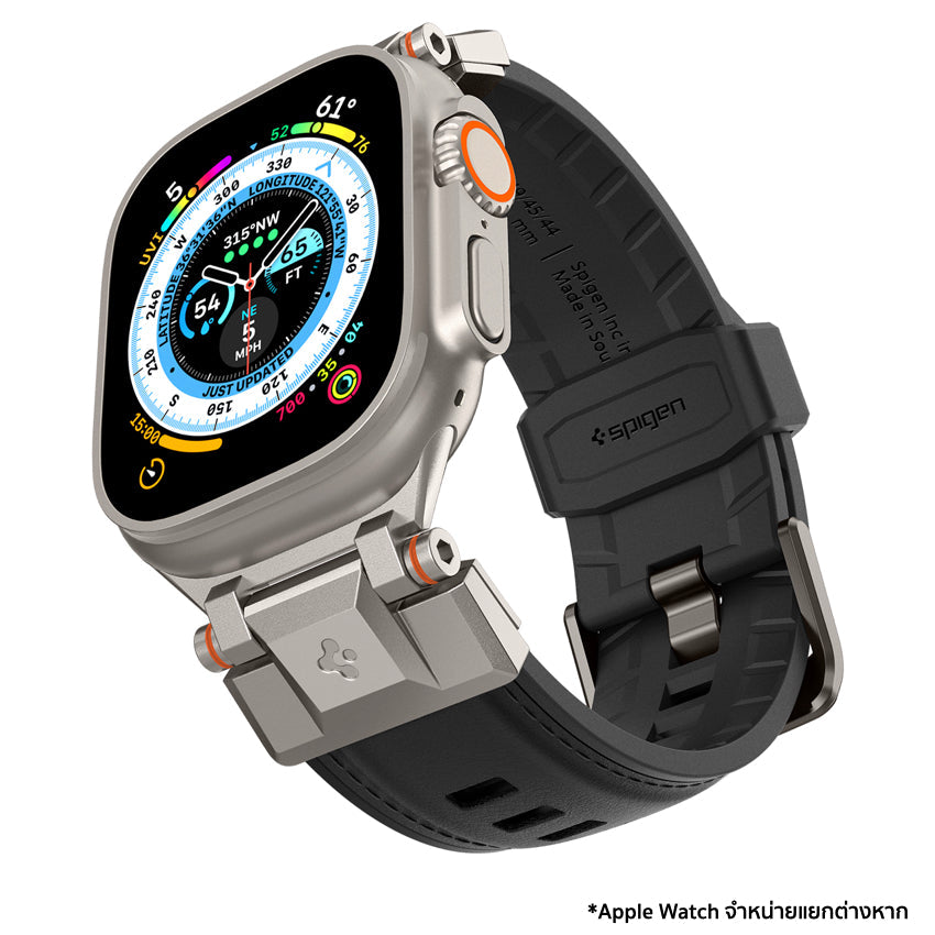 SPIGEN Dura Pro Armor PU Band for Apple Watch [42mm/44mm/45mm/49mm] - Black