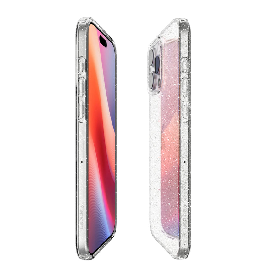 iPhone 16 Pro Case Spigen Liquid Crystal Glitter - Crystal Clear