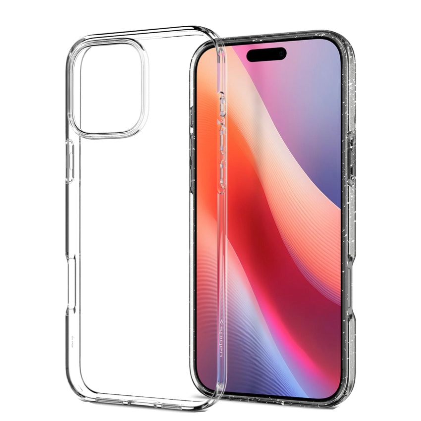 iPhone 16 Pro Case Spigen Liquid Crystal Glitter - Crystal Clear