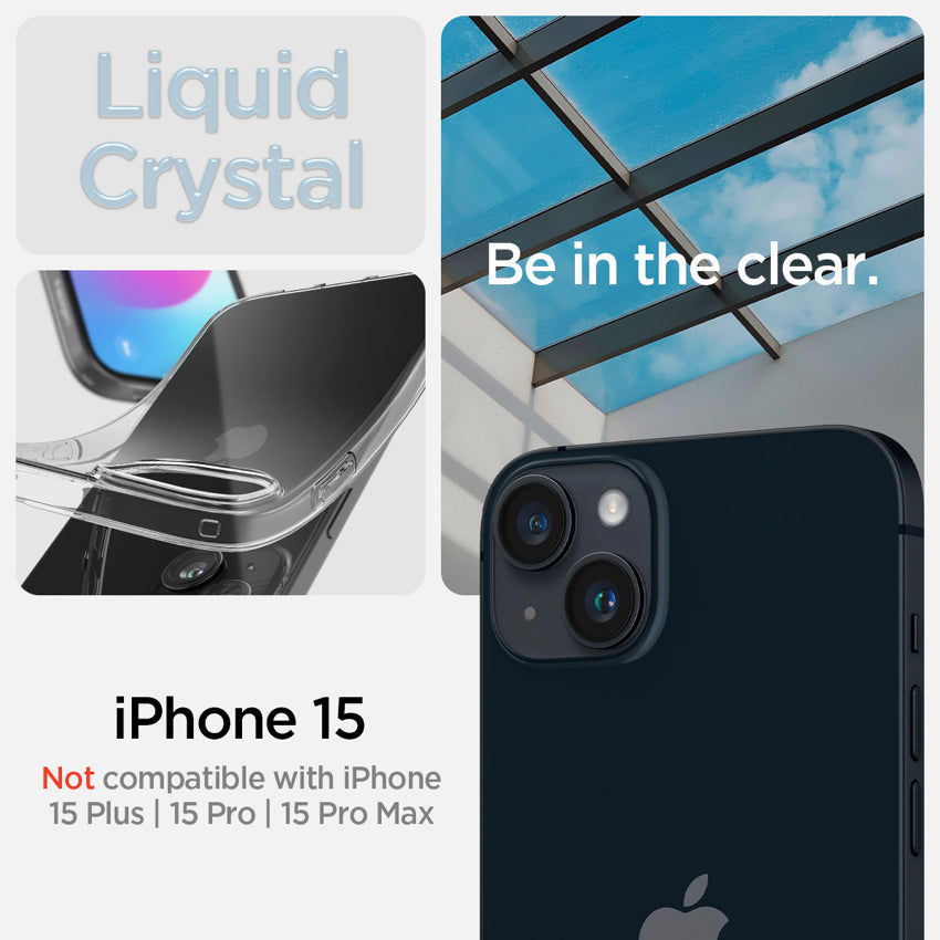 Spigen Liquid Crystal for iPhone 15 - Crystal Clear