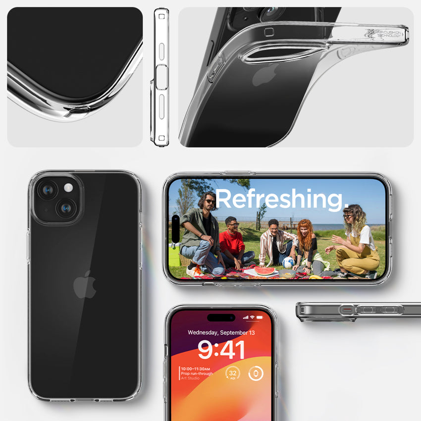 Spigen Liquid Crystal for iPhone 15 Plus - Crystal Clear