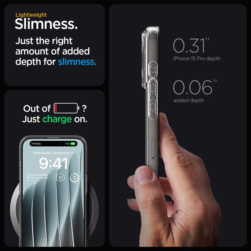 Spigen Liquid Crystal for iPhone 15 Pro - Crystal Clear