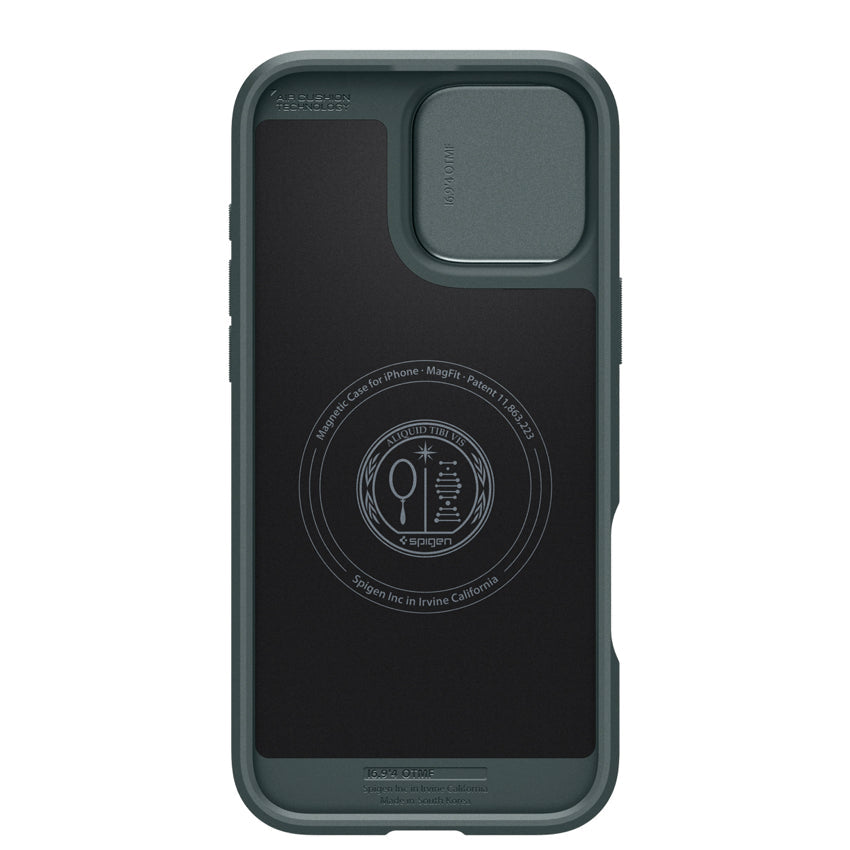 iPhone 16 Pro Case Spigen Optik Armor Magfit - Abyss Green