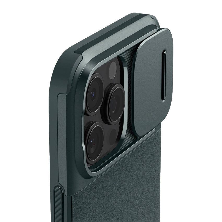 iPhone 16 Pro Case Spigen Optik Armor Magfit - Abyss Green