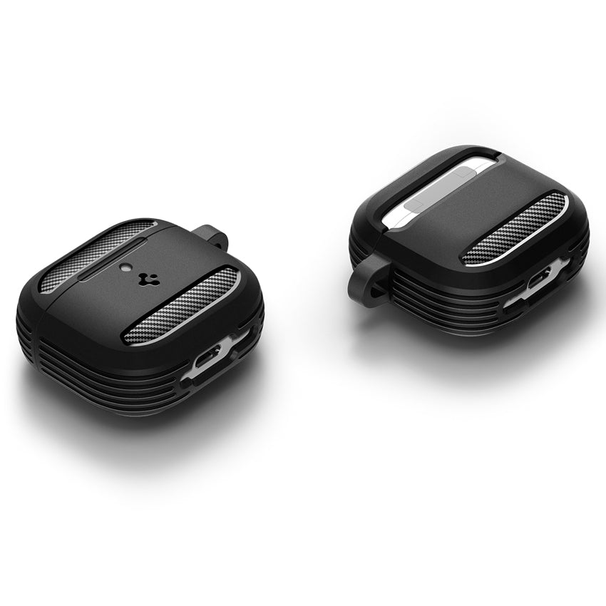 SPIGEN Rugged Armor Case for AirPods G4 - Matte Black