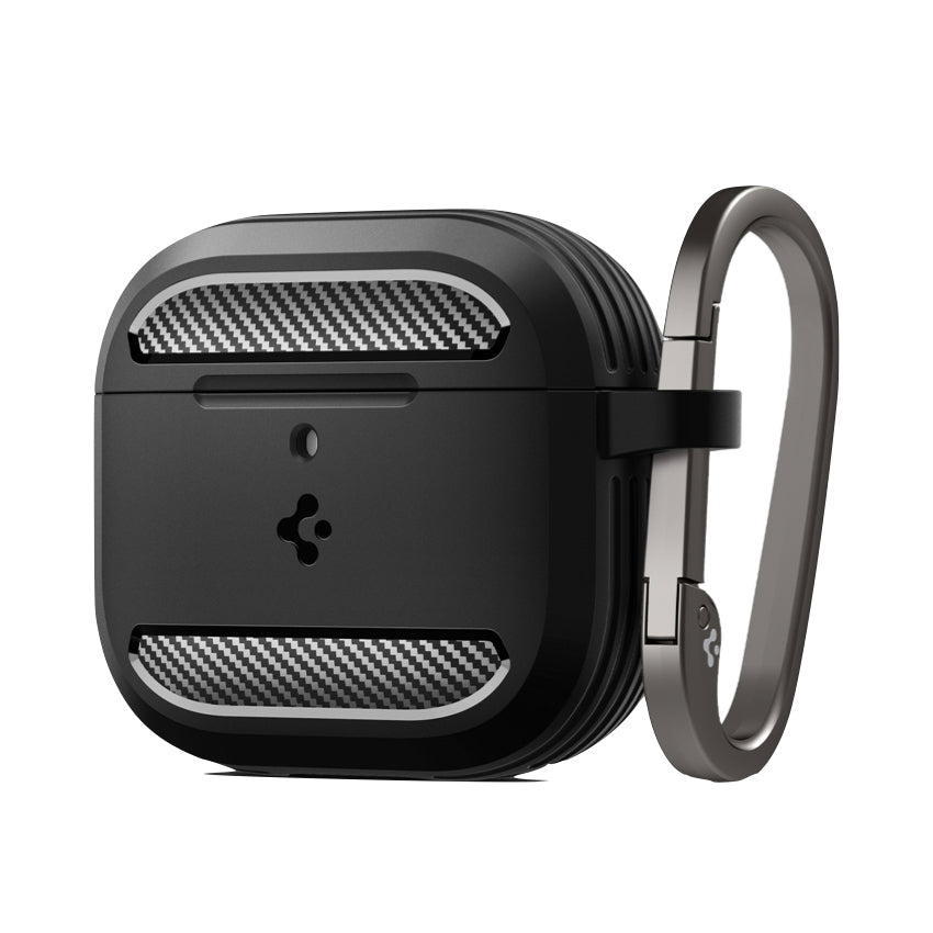 SPIGEN Rugged Armor Case for AirPods G4 - Matte Black
