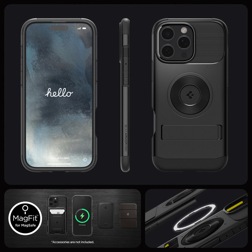 iPhone 16 Pro Max Case Spigen Slim Armor Magfit - Black