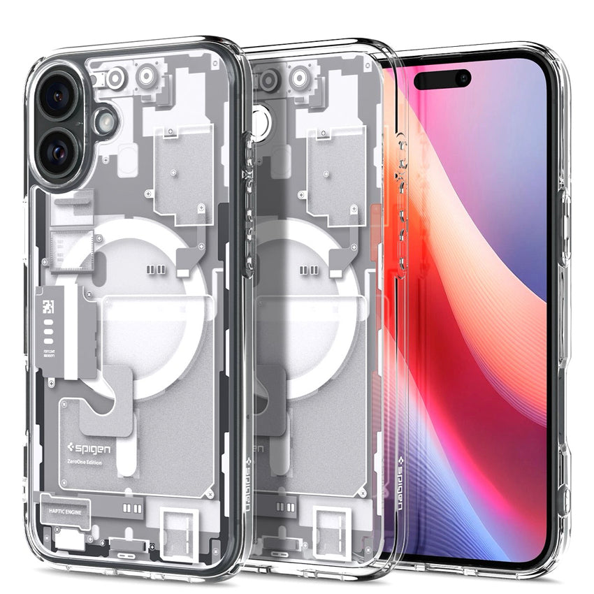 iPhone 16 Case Spigen Ultra Hybrid Magfit - Zero One White
