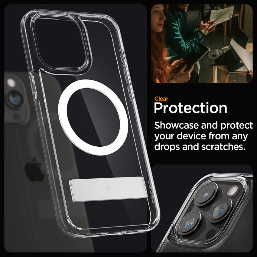 SPIGEN Ultra Hybrid S MagFit for iPhone 15 Pro Max - Crystal Clear