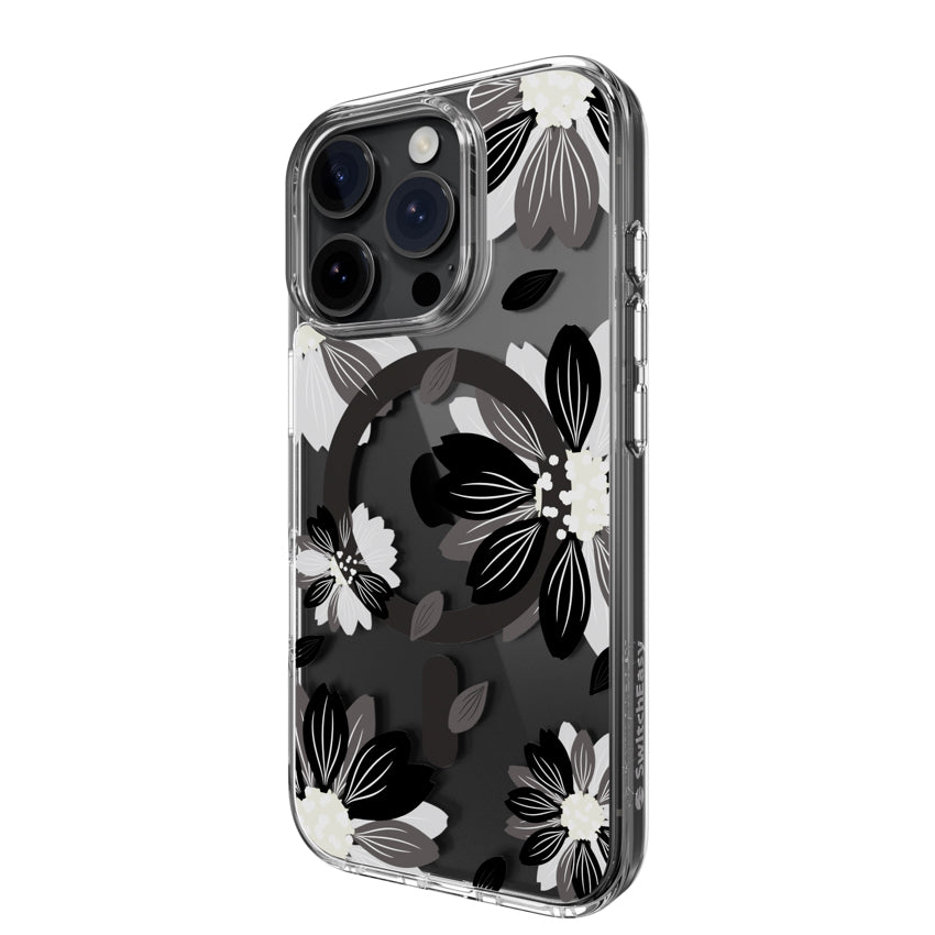 iPhone 16 Pro Case Switcheasy Pattern MagSafe - Black Flower