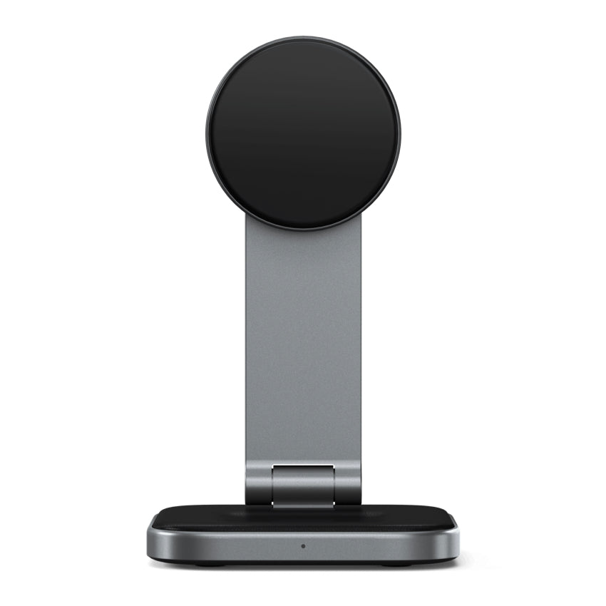Satechi Wireless Charger 2 in 1 Foldable Stand Qi2 - Space Gray