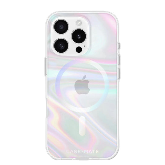 iPhone 16 Pro Case Case MateSoap Bubble Iridescent with MagSafe