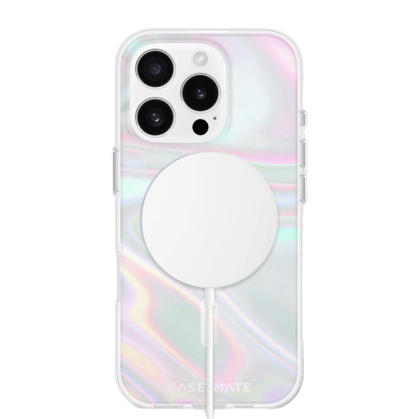iPhone 16 Pro Case Case MateSoap Bubble Iridescent with MagSafe