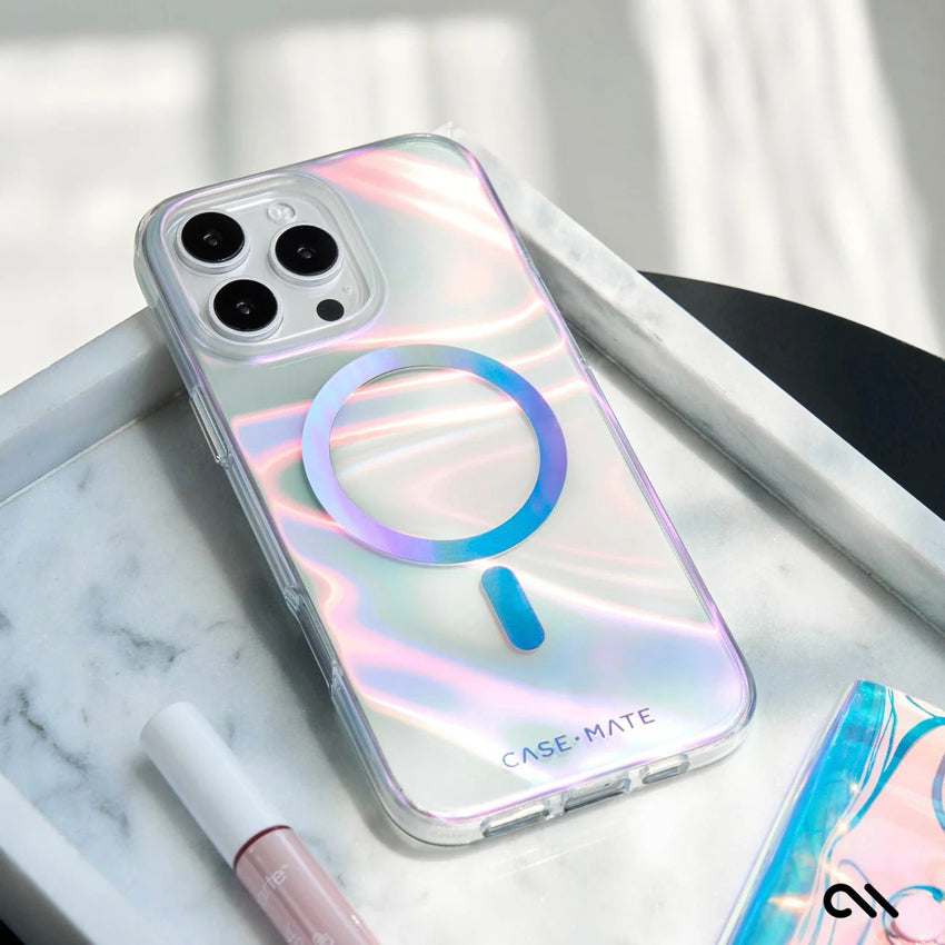 iPhone 16 Pro Max Case Case MateSoap Bubble Iridescent with MagSafe