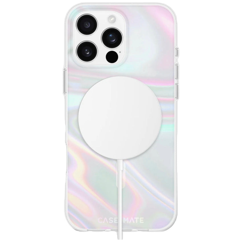 iPhone 16 Pro Max Case Case MateSoap Bubble Iridescent with MagSafe