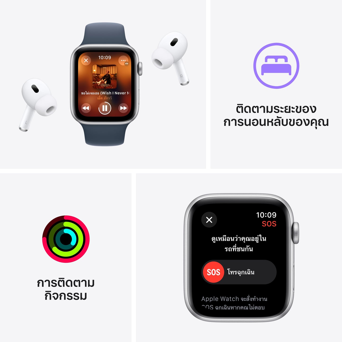 Apple Watch SE GPS 40mm Midnight Aluminum Case with Midnight Sport Band - S/M