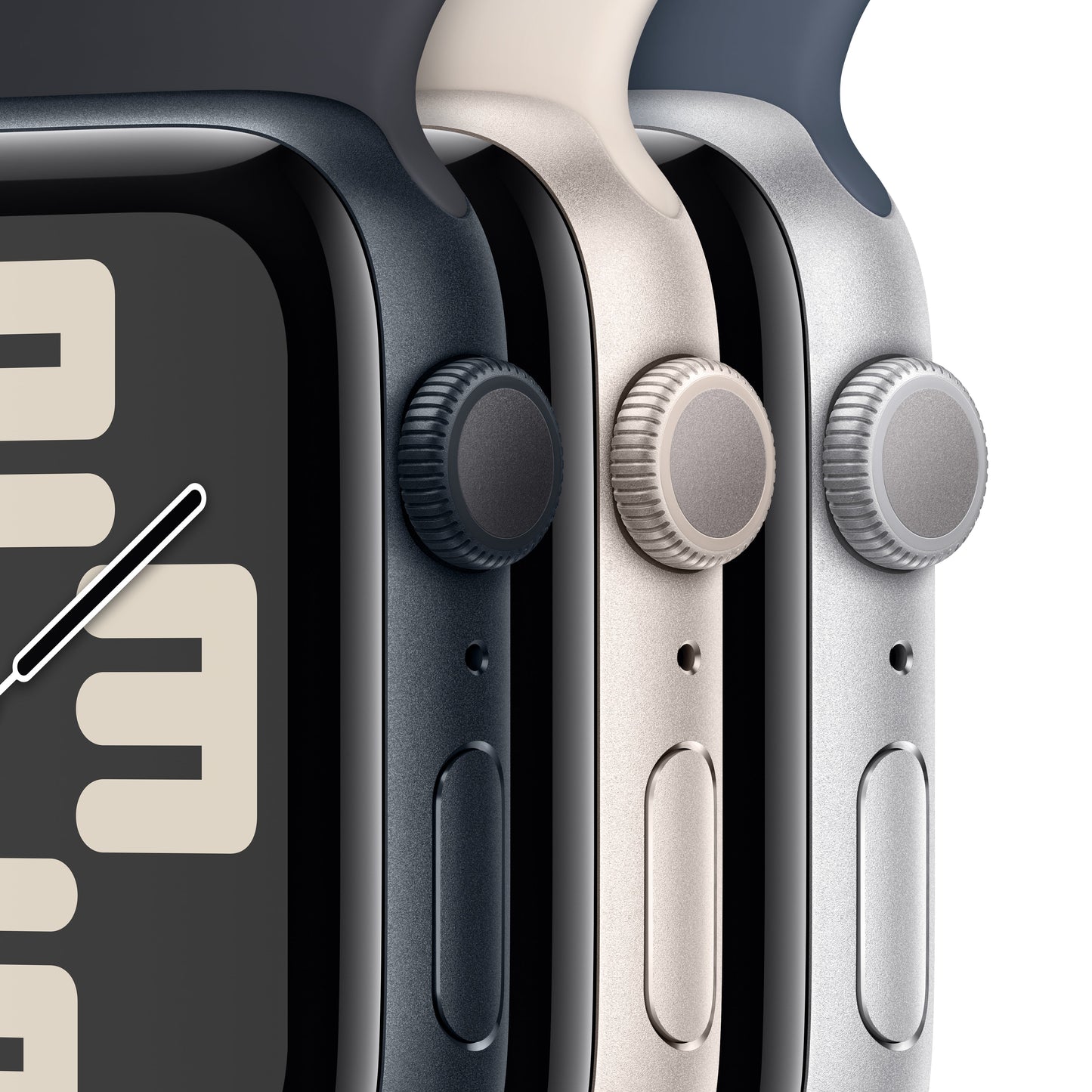 Apple Watch SE GPS 40mm Silver Aluminum Case with Storm Blue Sport Band - M/L