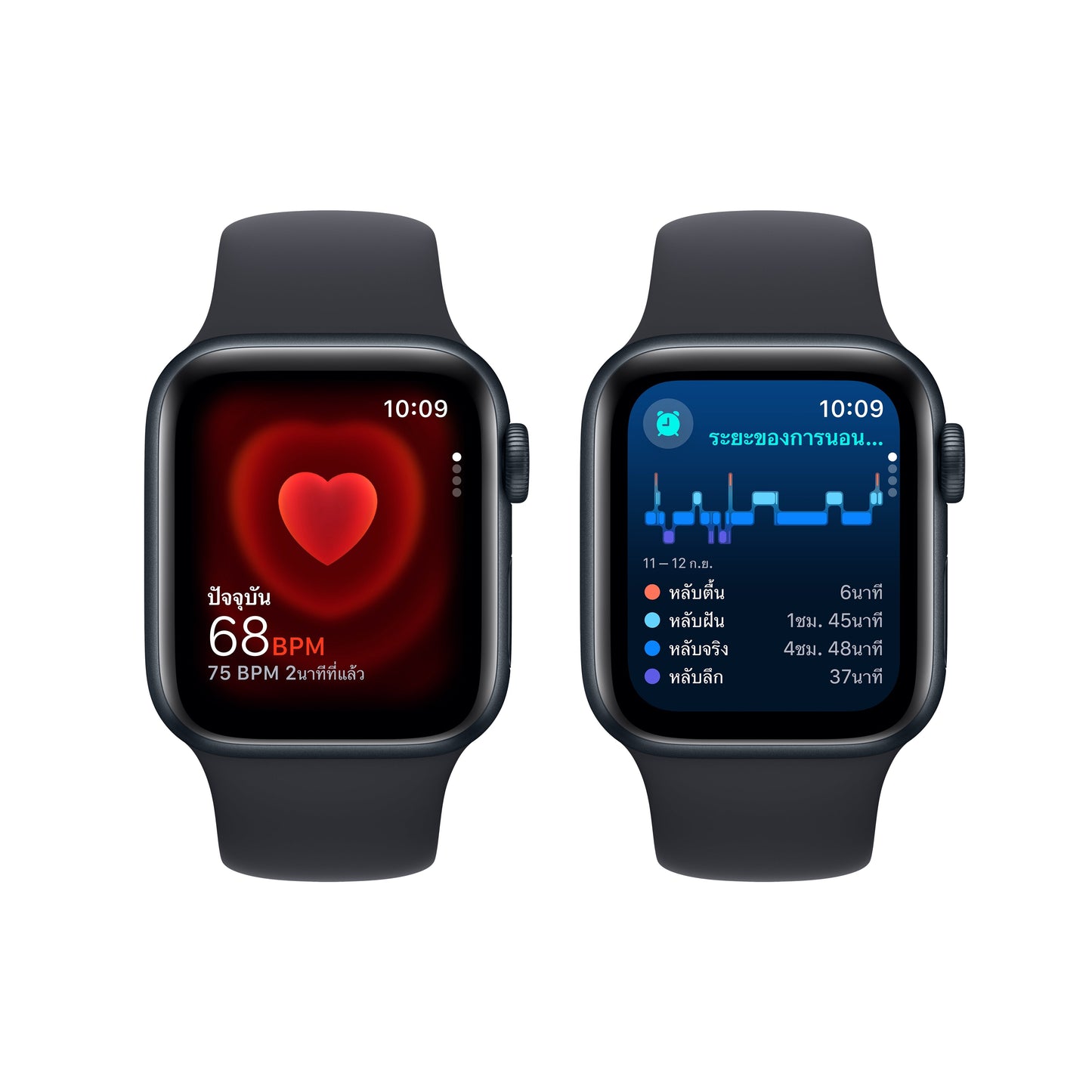 Apple Watch SE GPS + Cellular 40mm Midnight Aluminum Case with Midnight Sport Band - M/L