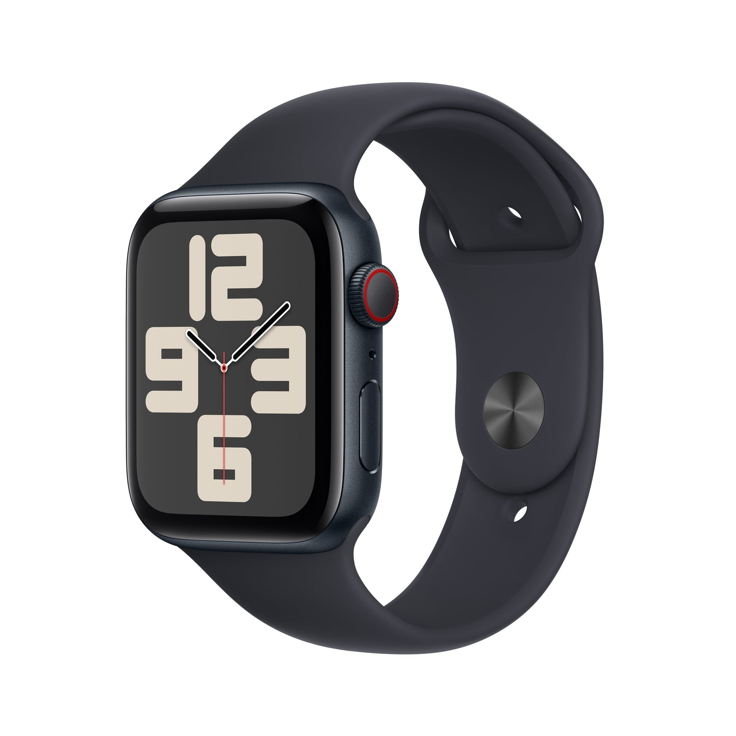 Apple Watch SE GPS + Cellular 44mm Midnight Aluminum Case with Midnight Sport Band - S/M