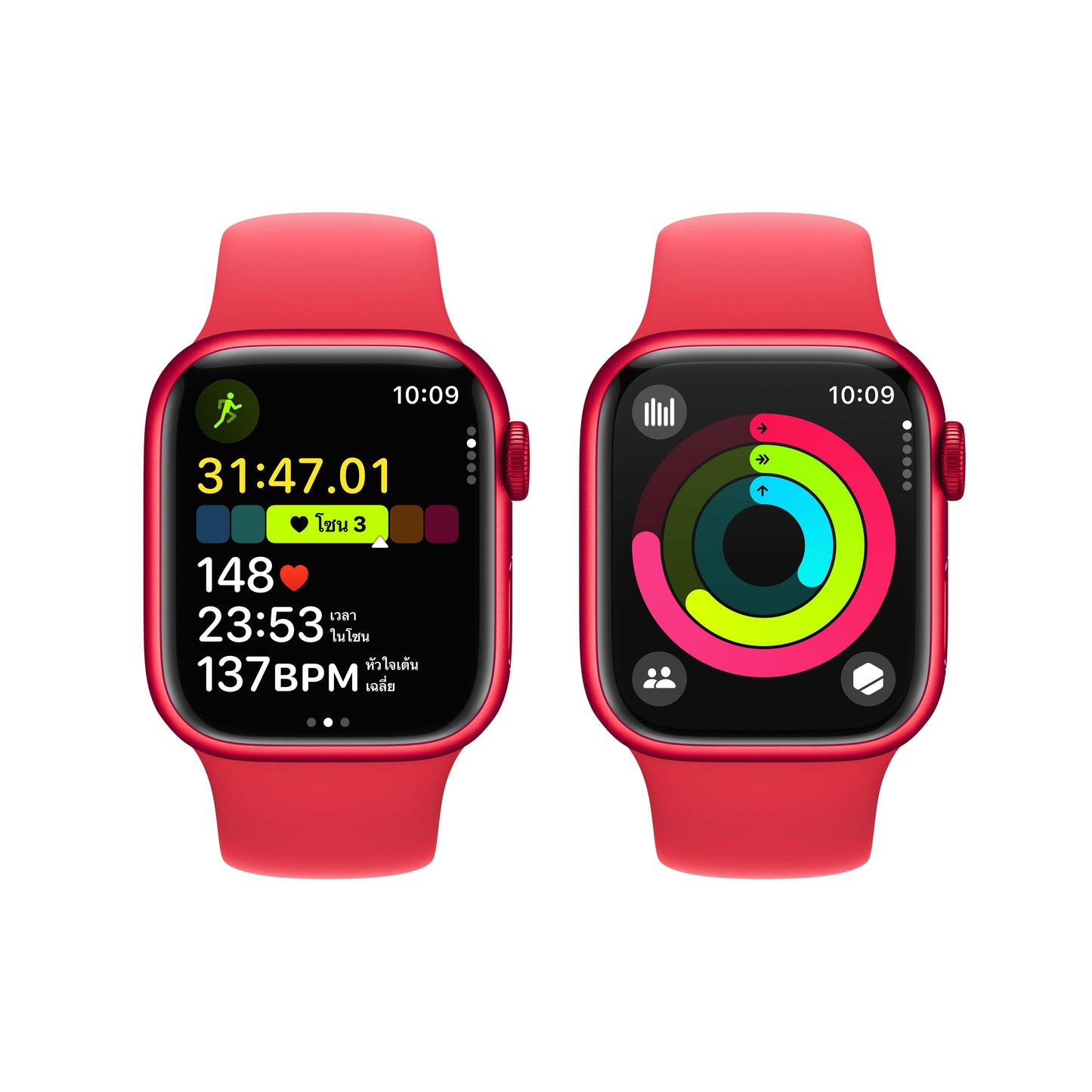 Apple Watch Series 9 GPS + Cellular 41mm (PRODUCT)RED Aluminum Case with (PRODUCT)RED Sport Band - M/L