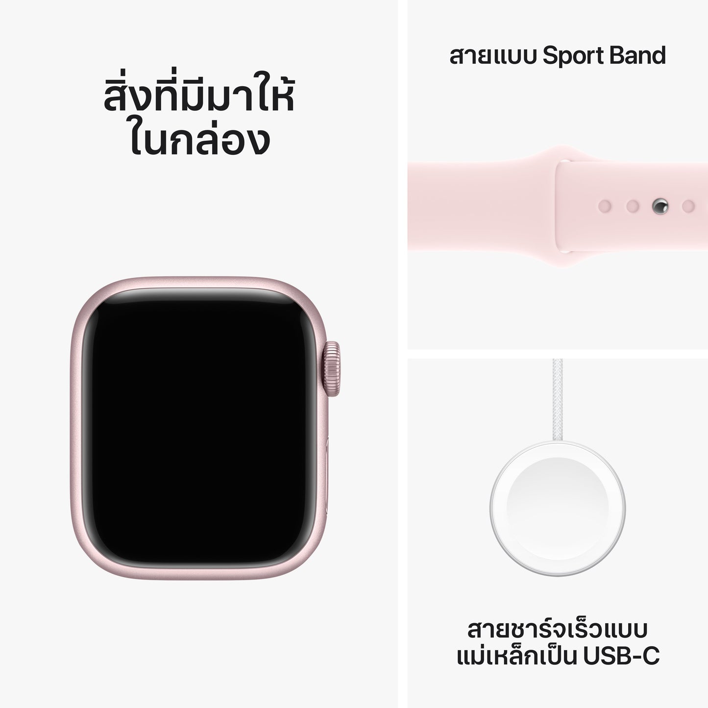 Apple Watch Series 9 GPS + Cellular 41mm Pink Aluminum Case with Light Pink Sport Band - M/L