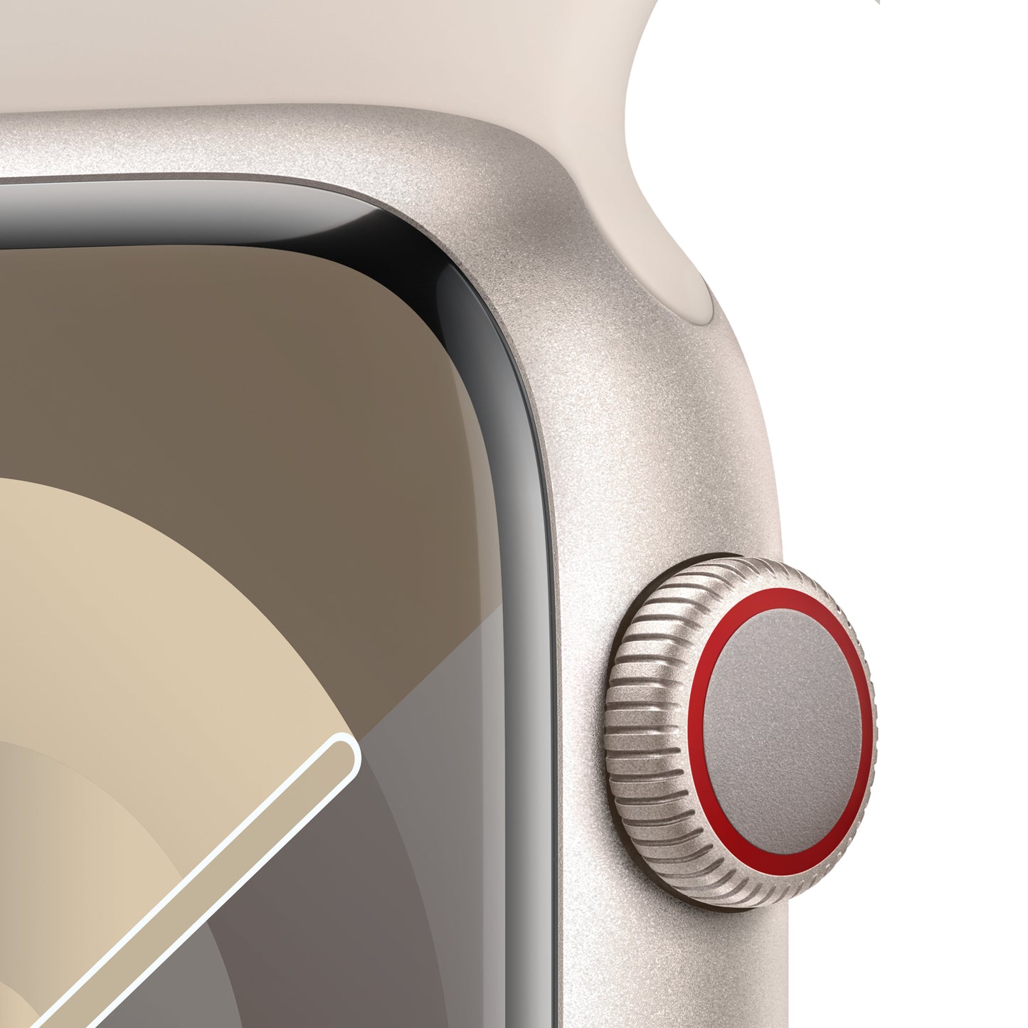 Apple Watch Series 9 GPS + Cellular 45mm Starlight Aluminum Case with Starlight Sport Band - S/M