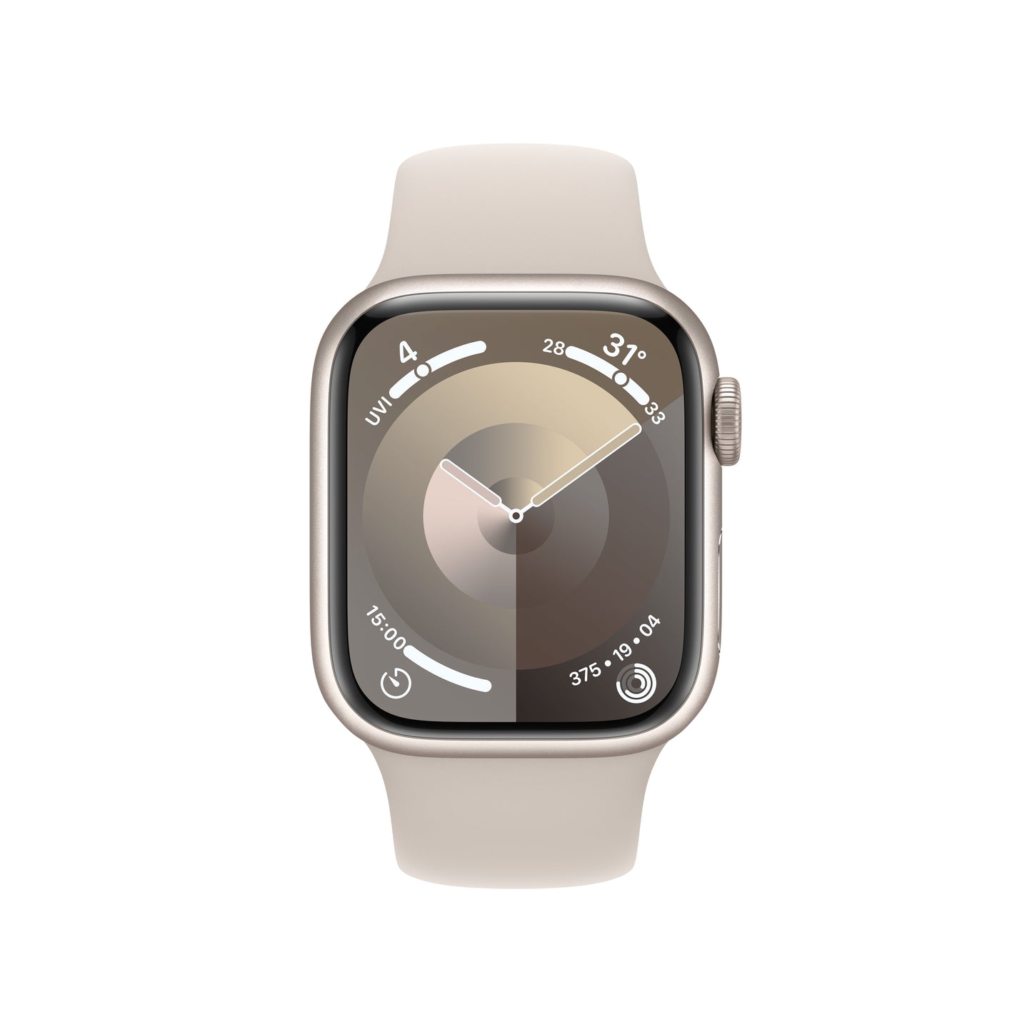 Apple Watch Series 9 GPS 41mm Starlight Aluminum Case with Starlight Sport Band - M/L