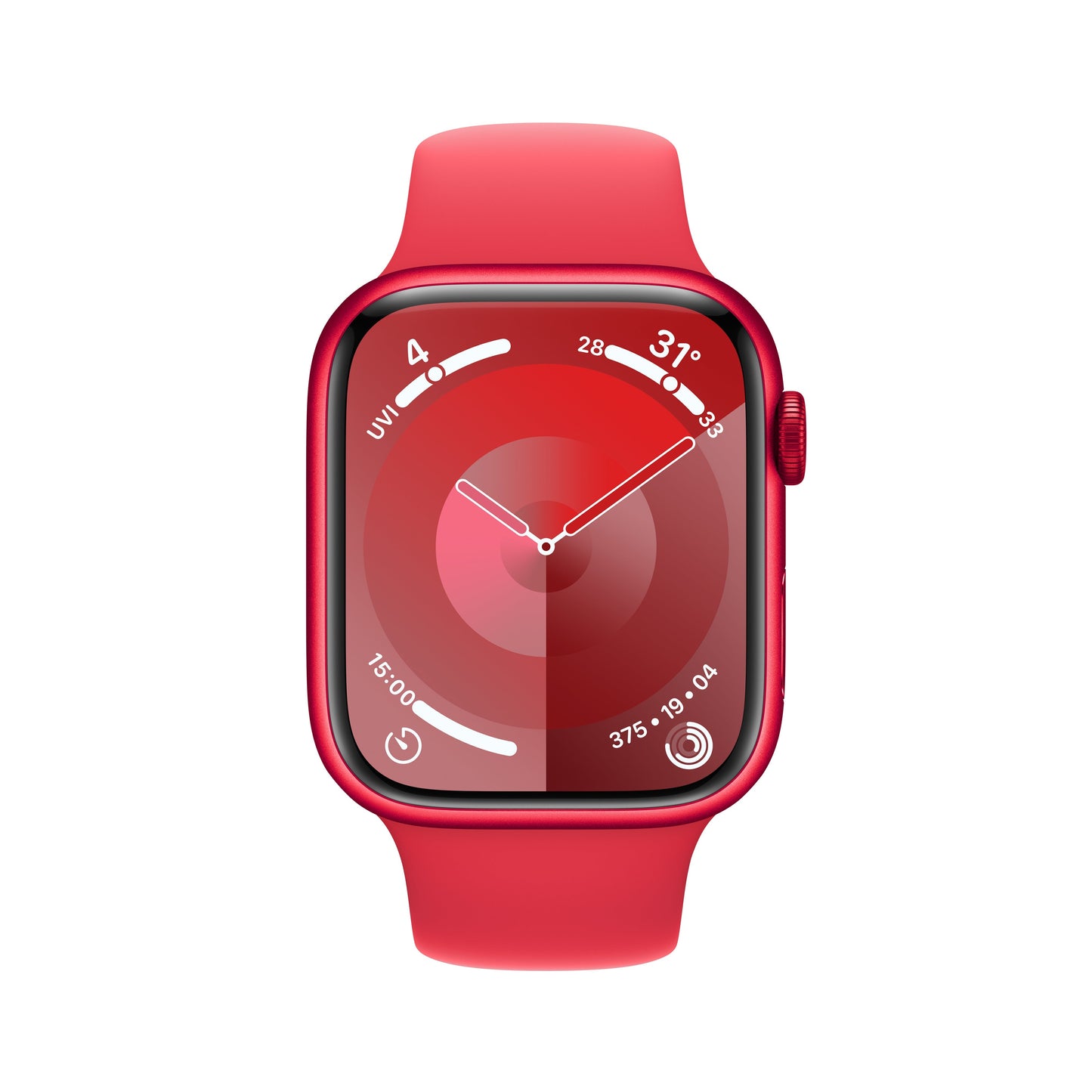 Apple Watch Series 9 GPS 45mm (PRODUCT)RED Aluminum Case with (PRODUCT)RED Sport Band - M/L