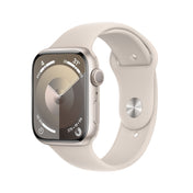 Apple Watch Series 9 GPS 45mm Starlight Aluminum Case with Starlight Sport Band - M/L