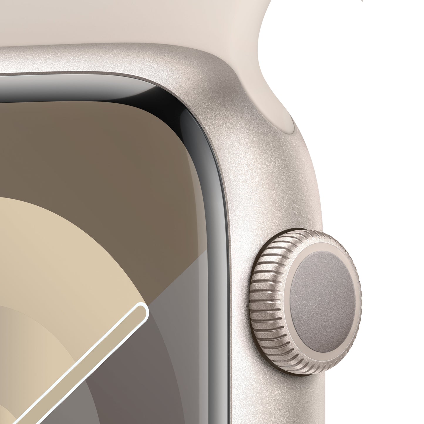 Apple Watch Series 9 GPS 45mm Starlight Aluminum Case with Starlight Sport Band - M/L