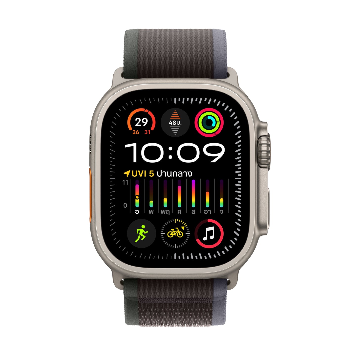 Apple Watch Ultra 2 GPS + Cellular 49mm Titanium Case with Blue/Black Trail Loop - M/L