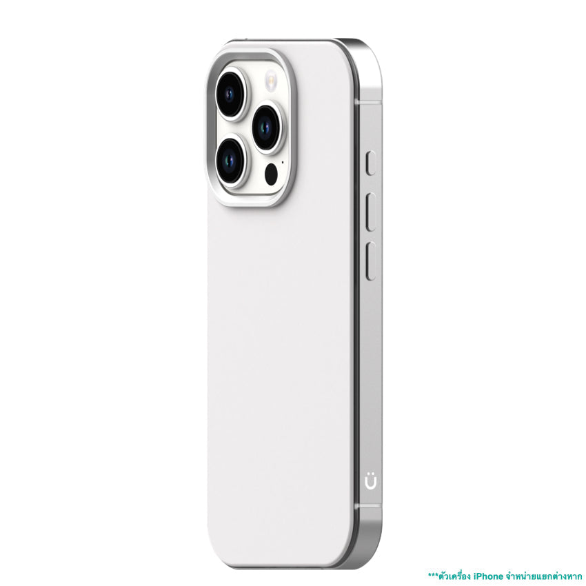 iPhone 16 Pro Case Uniu Ultra Aluminum Bumper - Titanium White