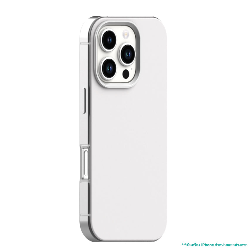 iPhone 16 Pro Case Uniu Ultra Aluminum Bumper - Titanium White