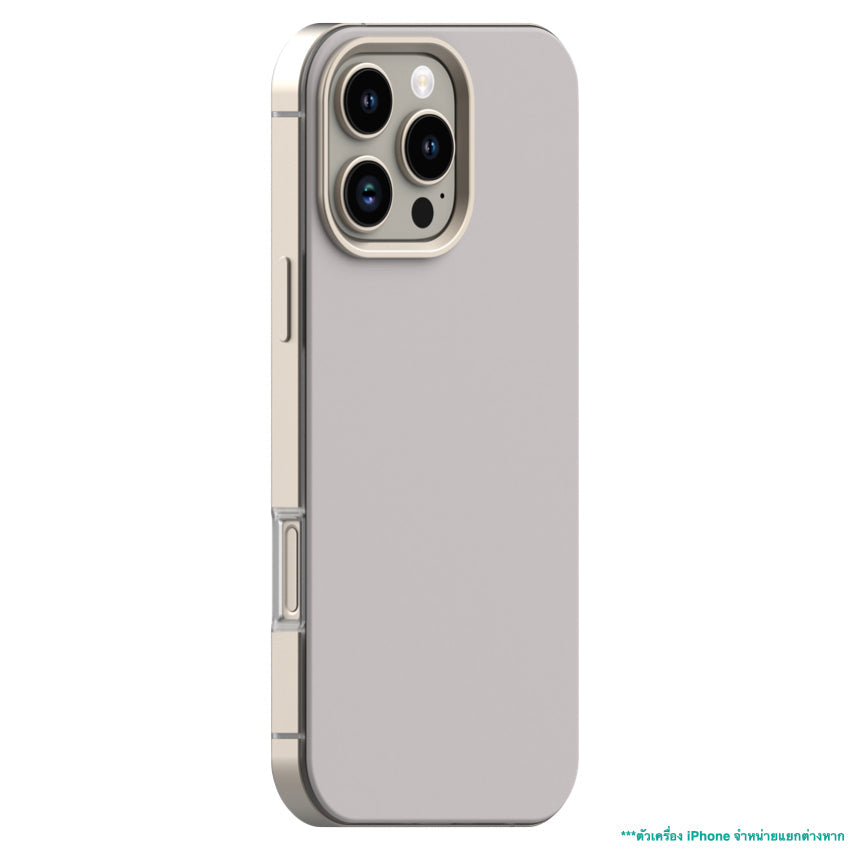 iPhone 16 Pro Max Case Uniu Ultra Aluminum Bumper - Titanium Gray