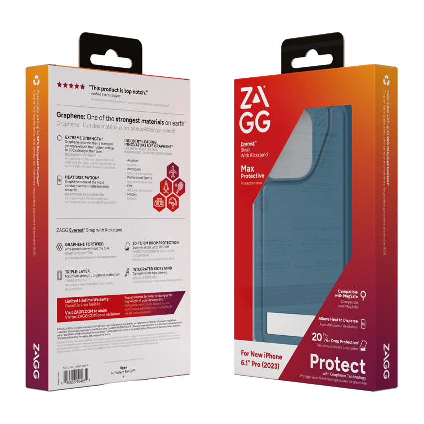 ZAGG Everest Snap with Kickstand for iPhone 15 Pro - Marine