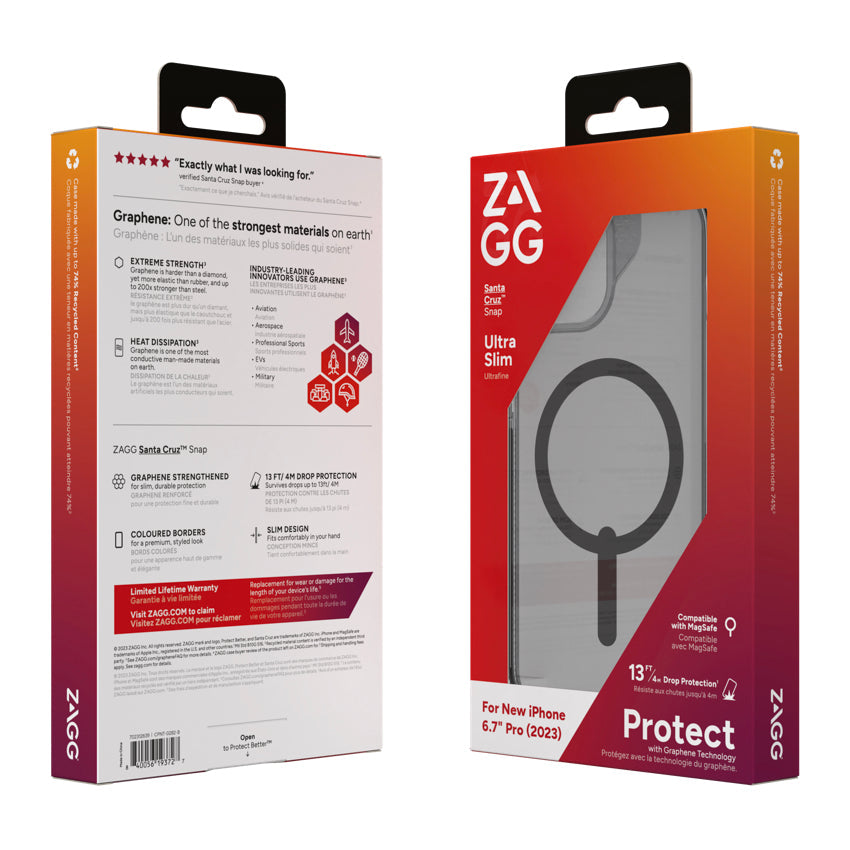 ZAGG Santa Cruz Snap for iPhone 15 Pro Max - Black
