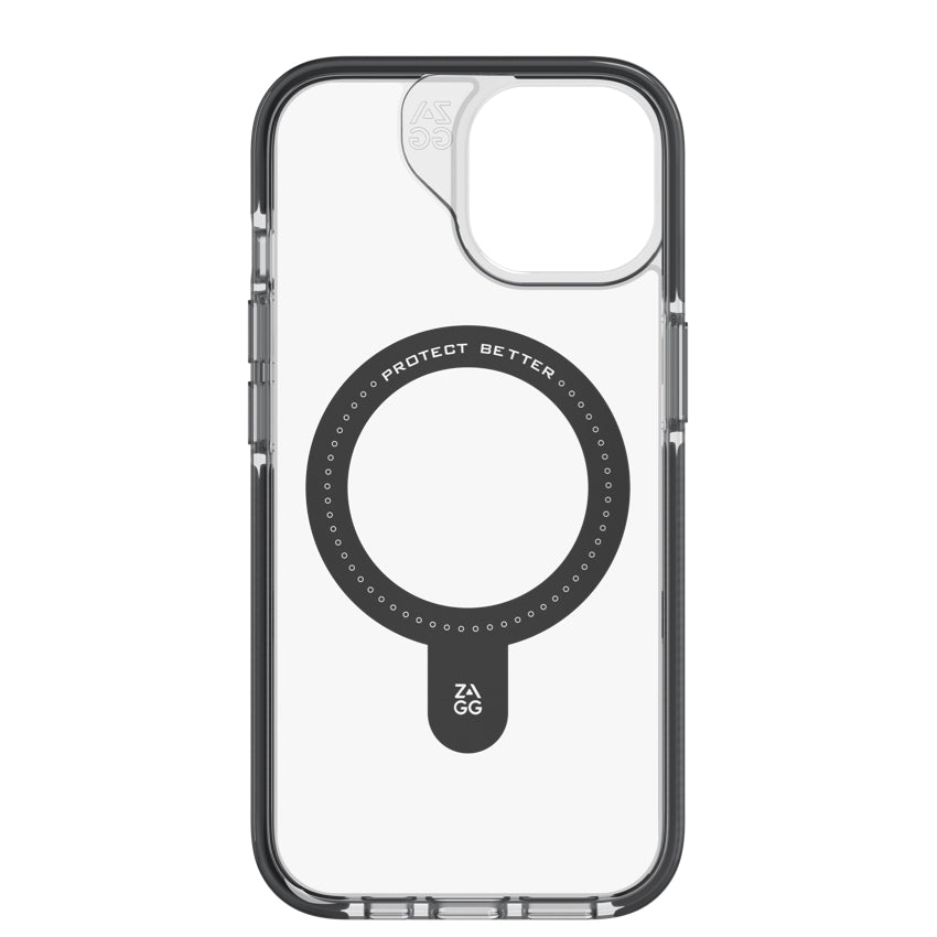 ZAGG Santa Cruz Snap with Ring Stand for iPhone 15 - Black