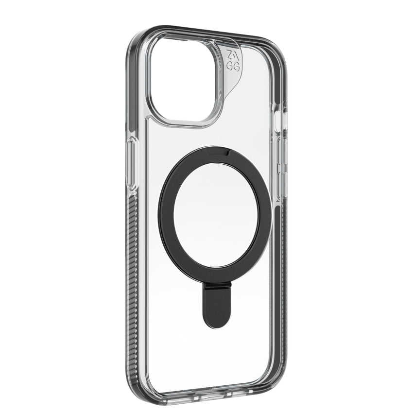 ZAGG Santa Cruz Snap with Ring Stand for iPhone 15 - Black