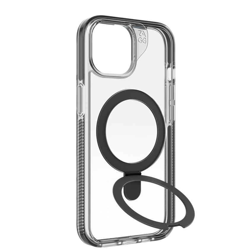 ZAGG Santa Cruz Snap with Ring Stand for iPhone 15 - Black