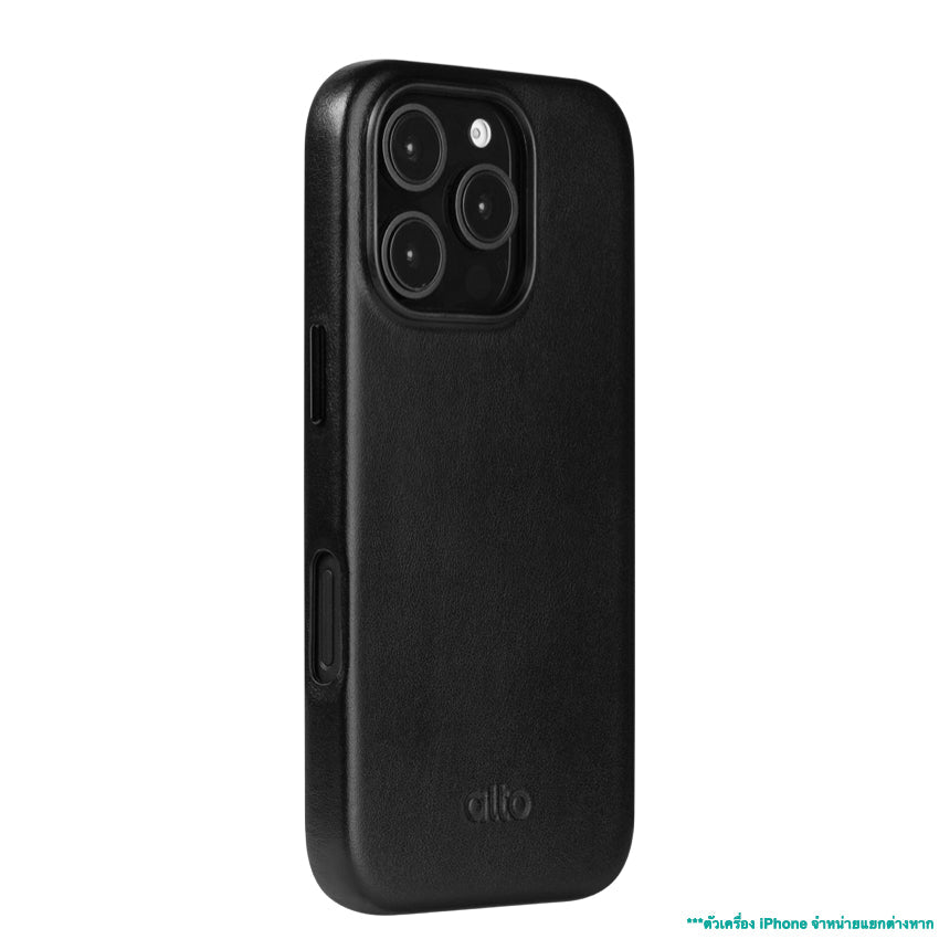 Alto Clop Leather Magnetic Case for iPhone 16 Pro - Raven